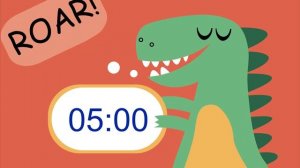 10 Minute Countdown Timer with Music for Kids! Timer with cute dinosaur!