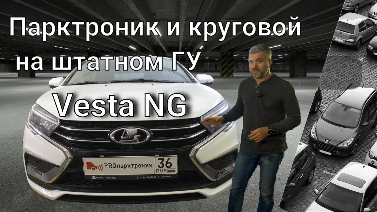 VESTA NG парктроник и круговой на штатном ГУ