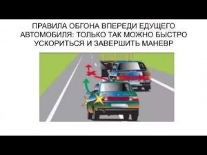 ПРАВИЛА ОБГОНА ВПЕРЕДИ ЕДУЩЕГО АВТОМОБИЛЯ