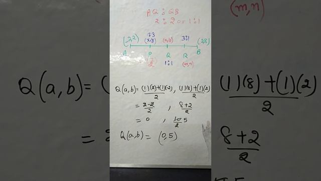 Find the coordinates of points which divide the line in four equal parts.(Part-ii)