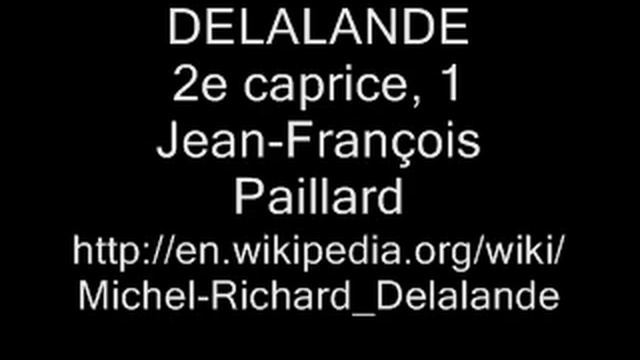 DELALANDE 2e caprice, 1 смотреть онлайн