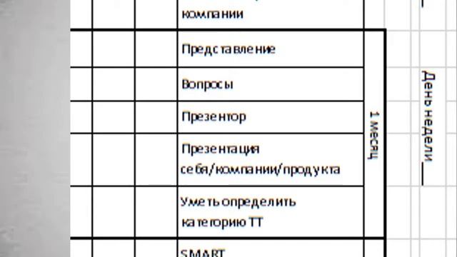 Как оценивается торговый представитель в период обучения.
