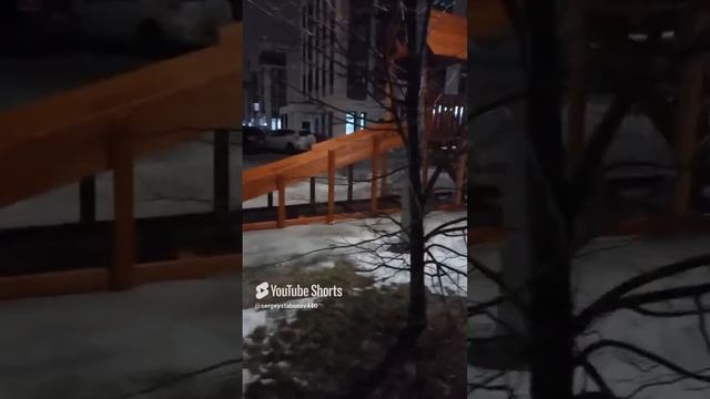 Зимняя деревянная горка "Зима - 5"