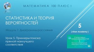 Модуль 1: Диаграммы рассеяния. Урок 5. Примеры поиска прямой наилучшего соответствия
