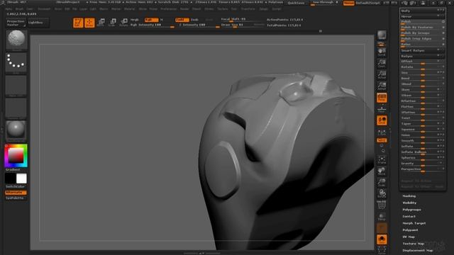 Уроки по ZBrush 4R7. Занятие 21. Кисти для жестких форм _ Аника