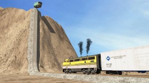 Поезда против огромного холма | BeamNG.Drive |Бемиджи|