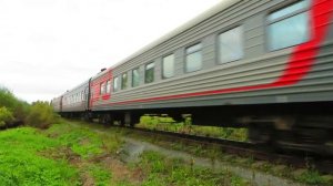 Тепловоз ЧМЭ3-2224 с пригородным поездом №6706 Тумская - Владимир (Владимирская область)