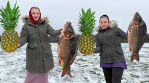 Сочные рецепты из огромного карпа со свежими ананасами! Моменты деревенской жизни