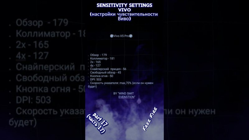 (ч.17)ТОП-27 НАСТРОЕК НА ВИВО Vivo Фри Фаер! | чувствительности на все телефоны в Free Fire #фрифаер