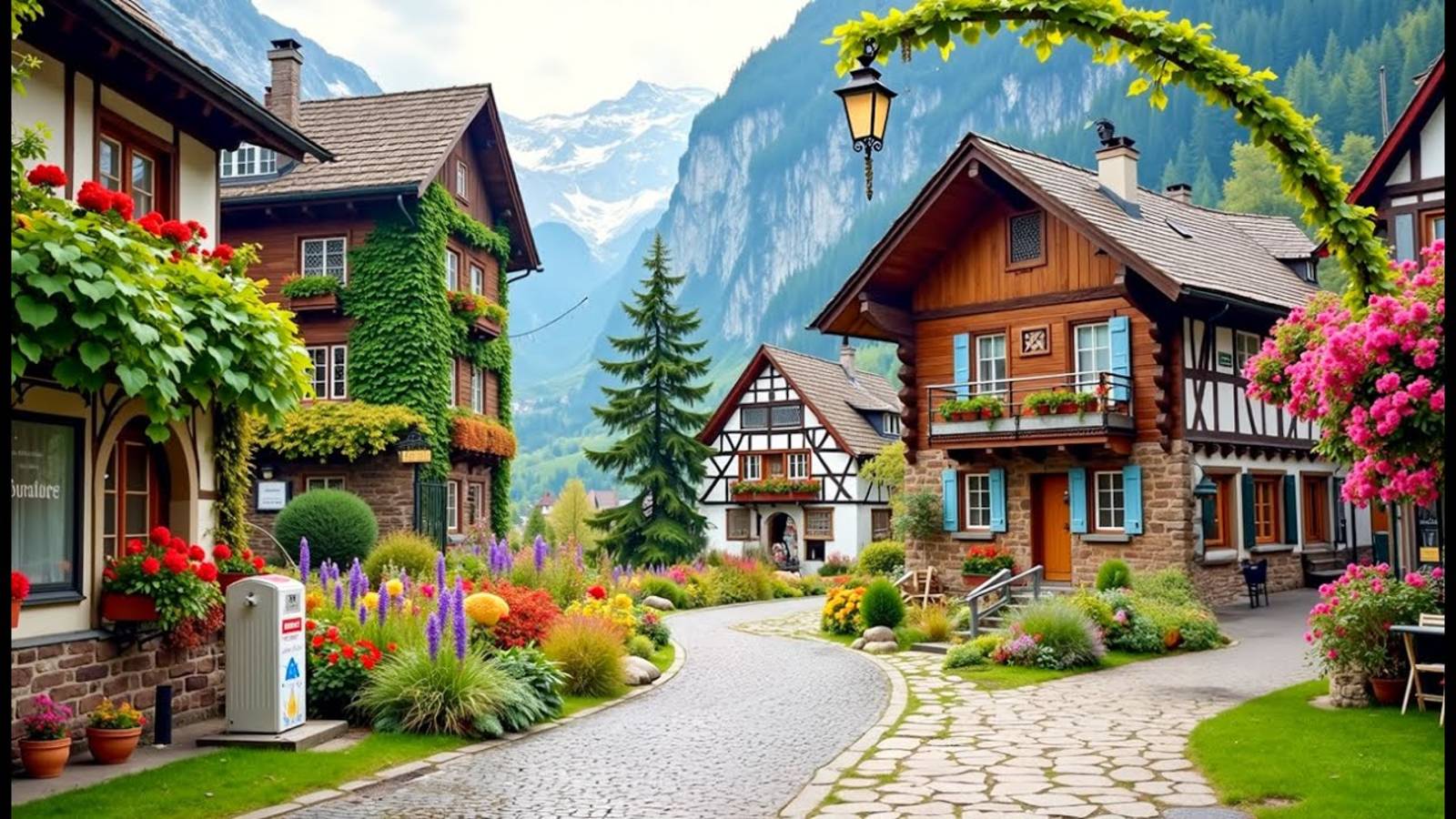 Венген, Швейцария. Пешеходная экскурсия 4K - самые красивые швейцарские деревни - сказочная деревня