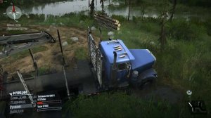 MudRunner: Spintires ➣ Прохождение • Медвежий ручей # 6. Завяз в болоте с брёвнами