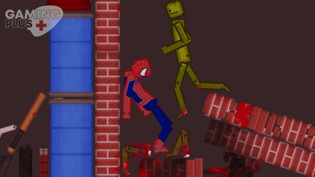 Spider-Man and Ironman vs Melon Playground on Lava in People Playground смотреть онлайн