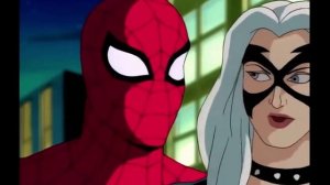 Поцелуй черной кошки и человека паука мультфильм 1994 Kiss Black Cat and Spider-Man cartoon 1994