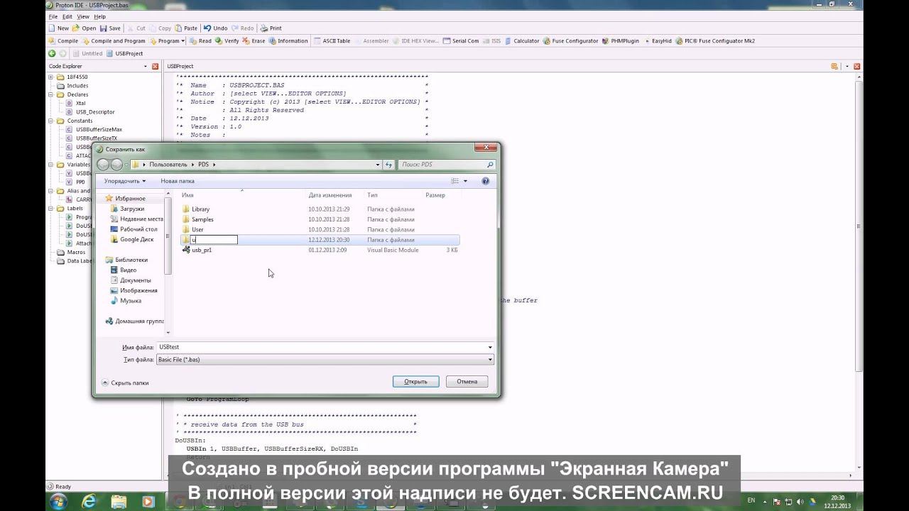 usb проект для Proton Compiler