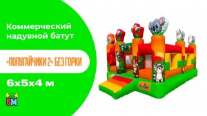Детский надувной батут «Попугайчики 2» без горки 4*4*2,6 м