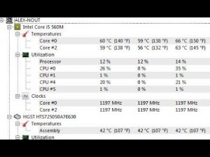 Как узнать температуру процессора и жёсткого диска