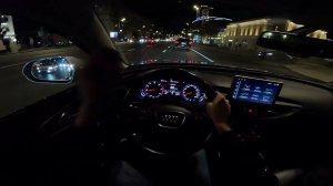 2016 Audi A6 C7 / Ауди А6 С7 рестайлинг 1.8 турбо AT 189 л.с. | Ночной тест-драйв от первого лица