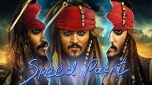 Портрет от пятна "Капитан Джек Воробей"