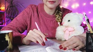 ASMR Учимся вместе (перелистываем страницы, неслышный шепот, пишем ручкой) ✍️