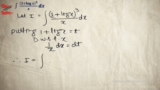 Q13 | ∫(1+logx)^3/x dx | Integral of (1+logx)^3/x dx | Integration of (1+logx)^3/x dx смотреть онлайн