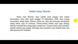 Индонезийский Язык Для начинающих : Чтение Hadiah Ulang Tahunku
