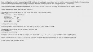 Unix & Linux: How to get all the configuration options with the uci command in OpenWRT?