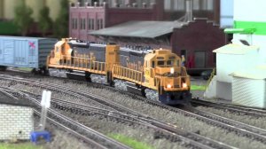 покатушки. сплотка из двух SD40-2 и 30 вагонов