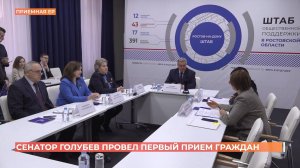 Василий Голубев провел первый личный прием в должности сенатора