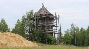 Ветряная мельница (шатровка на амбаре) в селе Малое Болдино.