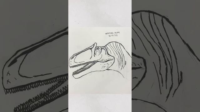 16/12/22 Drawing saurophaganax from Jurassic World evolution