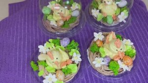 Пасхальные украшения из зефира и маршмелоу#Easter decorations made of marshmallows and marshmallows