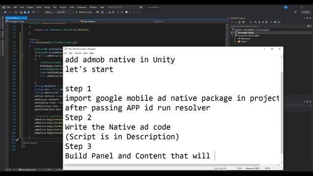 Admob Native Ad in Unity3d Implementation With Source Code