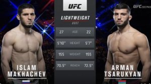 🥊ИСЛАМ МАХАЧЕВ vs АРМАН ЦАРУКЯН-РЕВАНШ/ПОЛНЫЙ БОЙ-УМАР НУРМАГОМЕДОВ vs МЕРАБ ДВАЛИШВИЛИ UFC