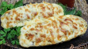 Фаршированный кабачок с сырной корочкой