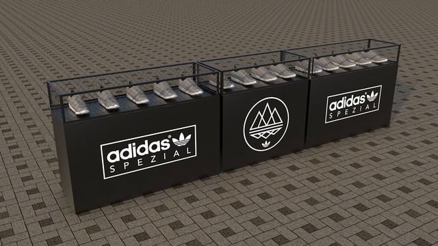 Freelance 3D Exhibition Designer Dubai   Adidas Spezial Display Podium