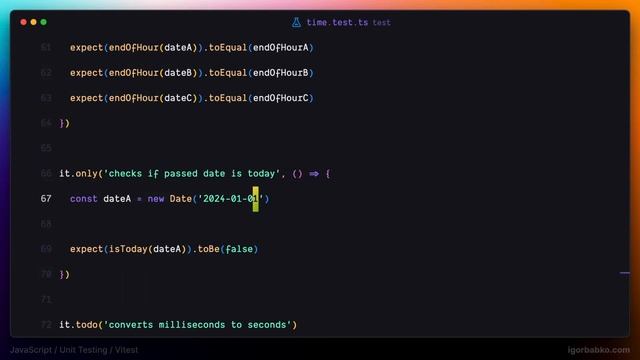 JavaScript Unit тестирование для новичков #12 - Тестирование функций из модуля времени