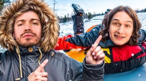 ЭКСТРЕМАЛЬНЫЕ ПОКАТУШКИ НА ЛЫЖАХ С ВОСКРЕСЕНСКИМ И ПИНКОМ🥶