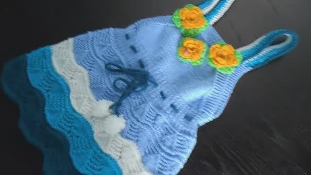 Вязаный детский сарафан. МК Марьюшка