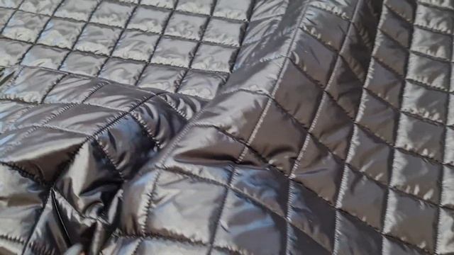 Курточная стеганная ткань серая кт-153