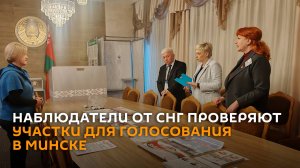 Наблюдатели от СНГ проверяют участки для голосования в Минске