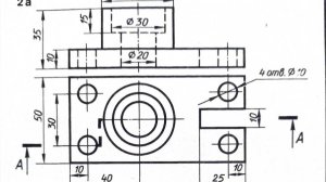 Построение 3D модели опора, разрез модели