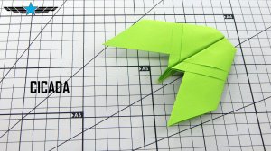 Как сделать бумажный самолетик Цикада — простой урок по бумажному самолетику