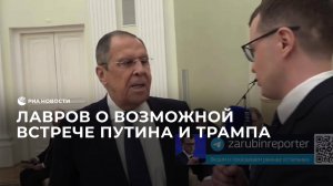 Лавров о возможной встрече Путина и Трампа