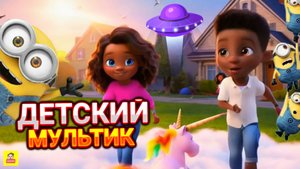 ДЕТСКИЙ МУЛЬТИК ПРО МИНЬОНОВ, ЕДИНОРОГОВ И ДЕВОЧКУ С МАЛЬЧИКОМ / МИНЬОНЫ, ПРИШЕЛЬЦЫ, ЕДИНОРОГИ