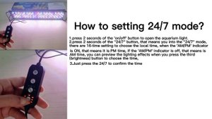SEAOURA alluminum alloy aquarium light 24/7 lighting mode setting guide