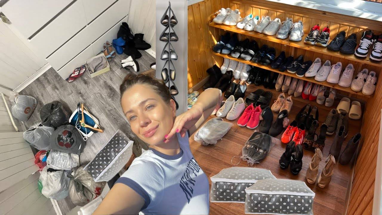 Выбросила половину обуви. Расхламление . Мотивация на уборку . смотреть онлайн