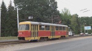 электротранспорт городов россии. уфимский трамвай разворотное кольцо -полный круг 10 08 2022