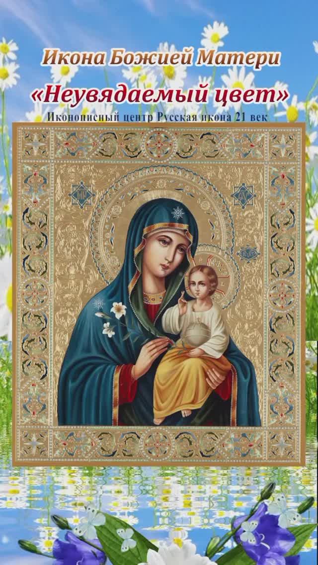 Икона Божией Матери "Неувядаемый цвет". 16 апреля. смотреть онлайн