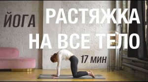 17 МИН ЙОГА. Растяжка на все тело. Все уровни. Спокойная йога.