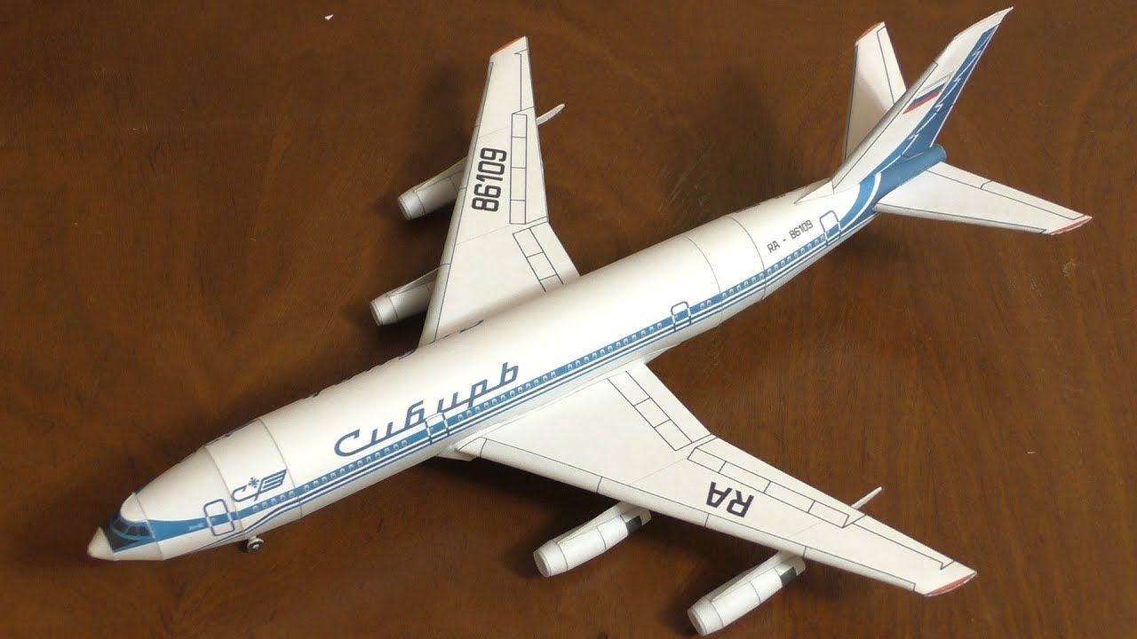 Ил-86 модель самолета из бумаги (ЮТ) смотреть онлайн